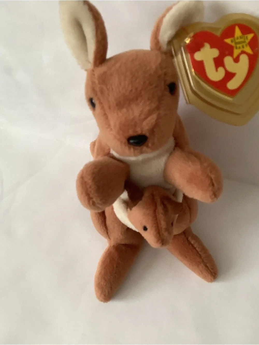 Ty beanie baby, Pouch kangaroo. Retired 1996.